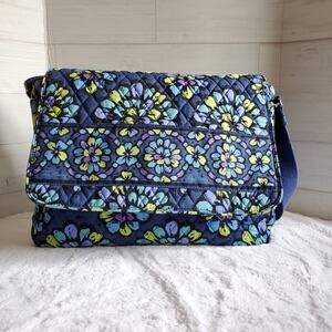 Vera Bradley Messenger Bag in Indigo Pop